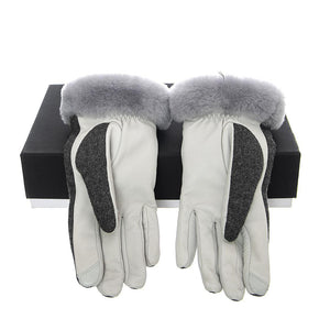 Fabric Leather Shorty W Tech - Guanti Donna Grigio / Light Grey 20176BX-PINK  UGG 