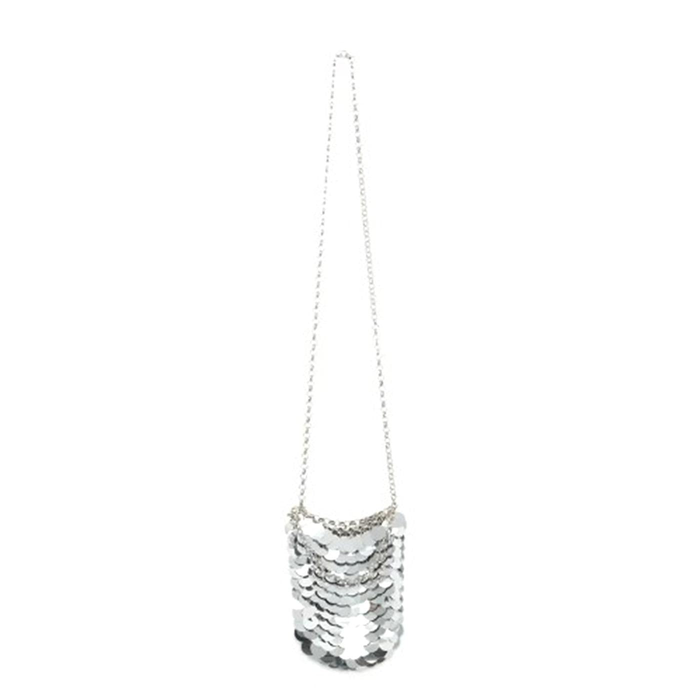 Bolso mini shopper lentejuelas plateado - Borsa a Tracolla Argento 41W/10905  WILD PONY 