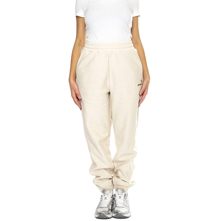 W' American Script Sweat Pant Moonbeam - Pantaloni Donna Beige I033651.MOOXX  CARHARTT WIP 