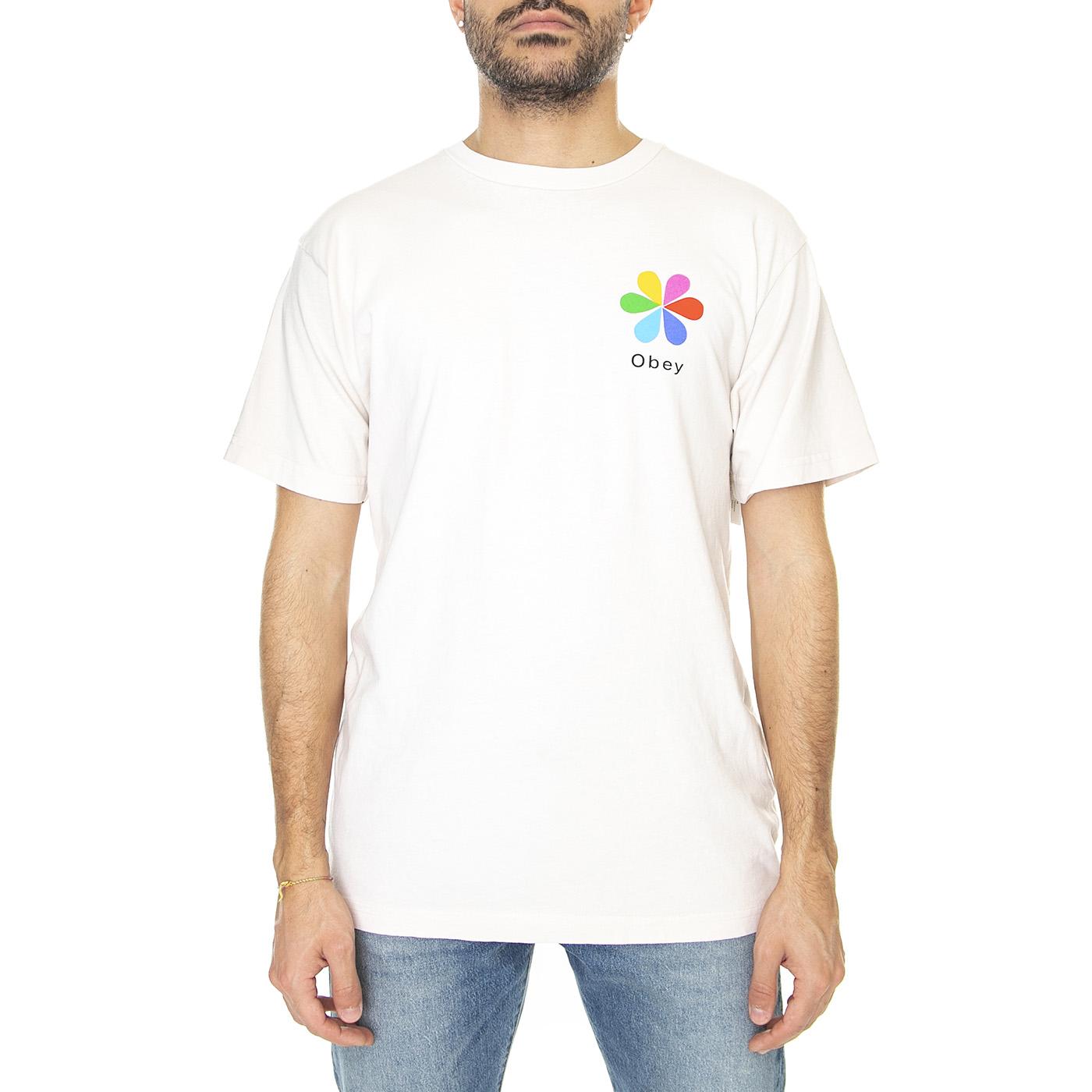 Obey Lifleline Organic Tee Sago - Maglietta Girocollo Uomo Beige 163003429-SGO  OBEY 