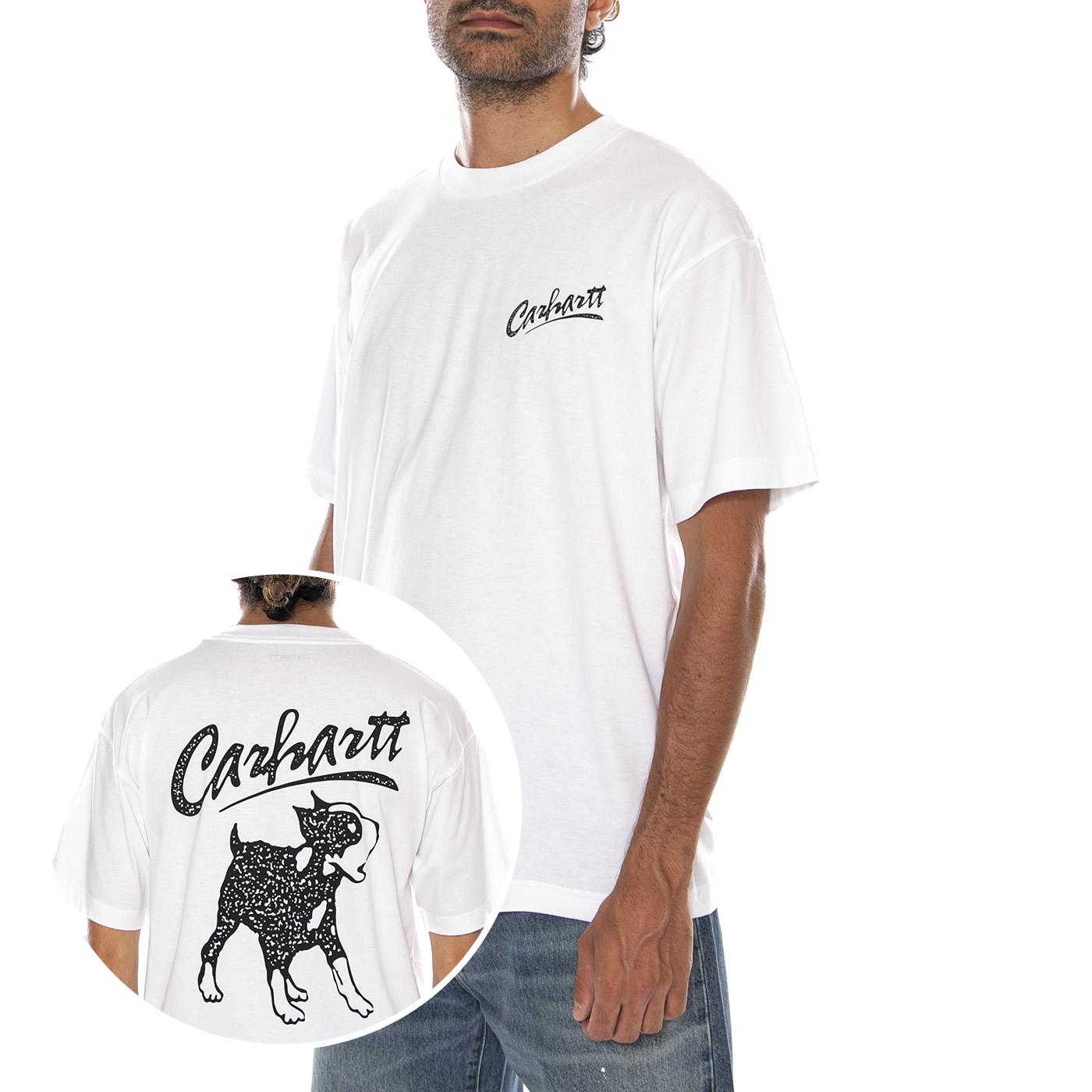 S/S PUP T-SHIRT - Maglietta Girocollo Uomo Bianca I037537 02XX CARHARTT WIP 