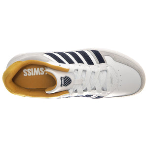 Court Pasilades White / Navy / Gold Shoes - Scarpe Stringate Profilo Basso Uomo Bianche / Multicolore 06931-856-M  K-SWISS 
