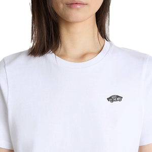 W STYLE 76 II CREW CROP SS WHITE - Maglietta Girocollo Cropped Donna Bianca VN000P5VWHT1 . VANS 