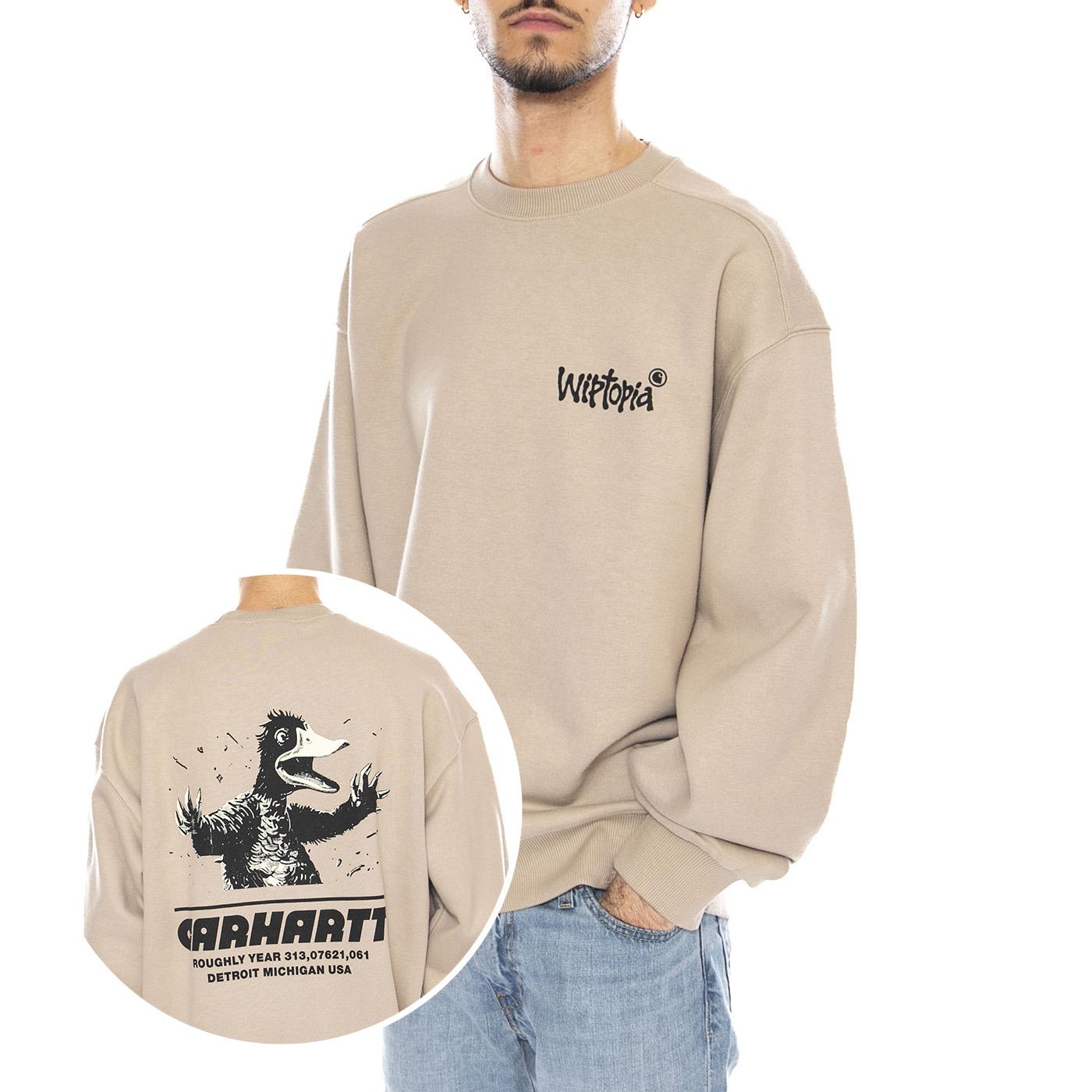 Wiptopia Sweat Wall -- Felpa Uomo Beige I035644.G1XX . CARHARTT WIP 