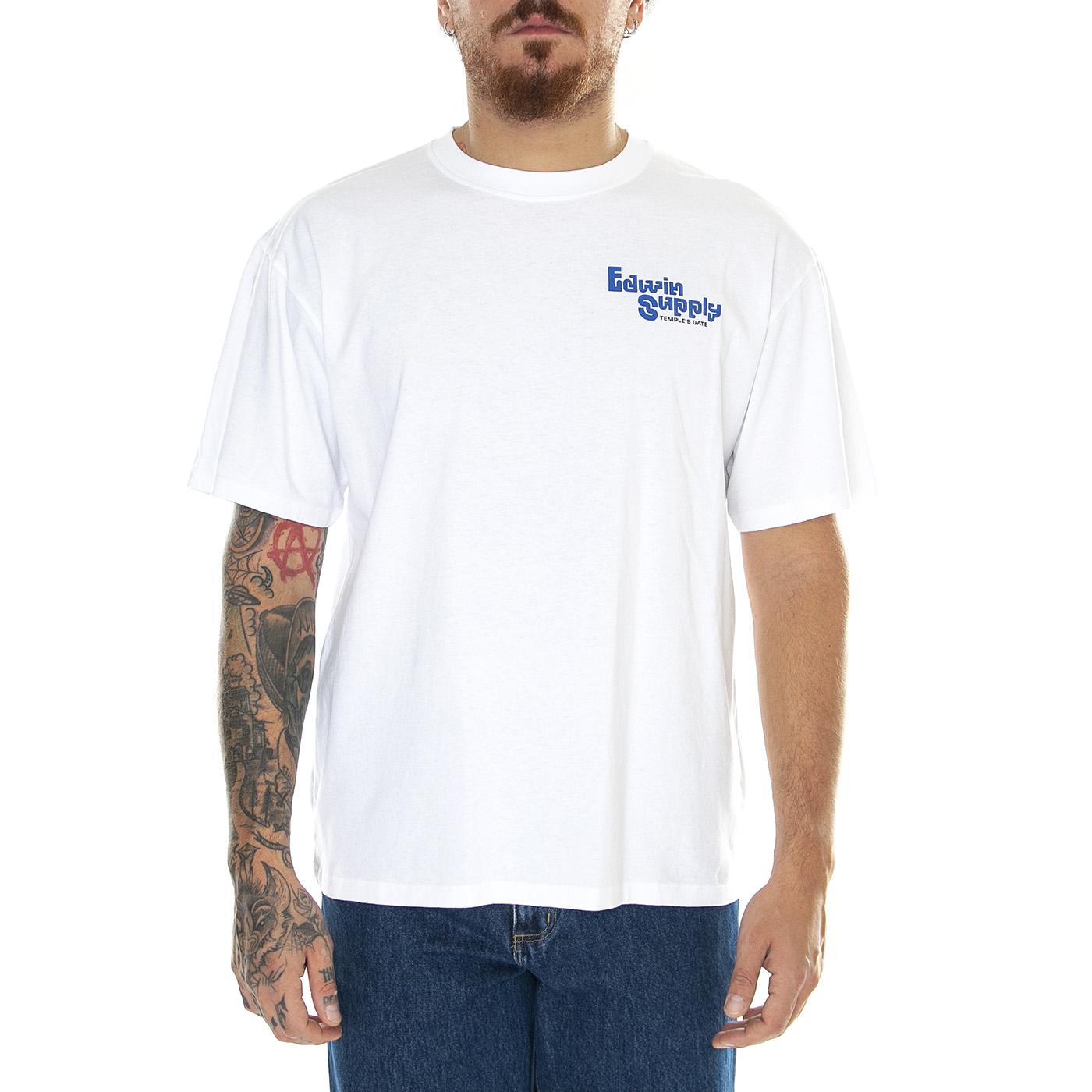 Temple S Gate TS White - Maglietta Girocollo Uomo Bianca I032522.02.67.  EDWIN 