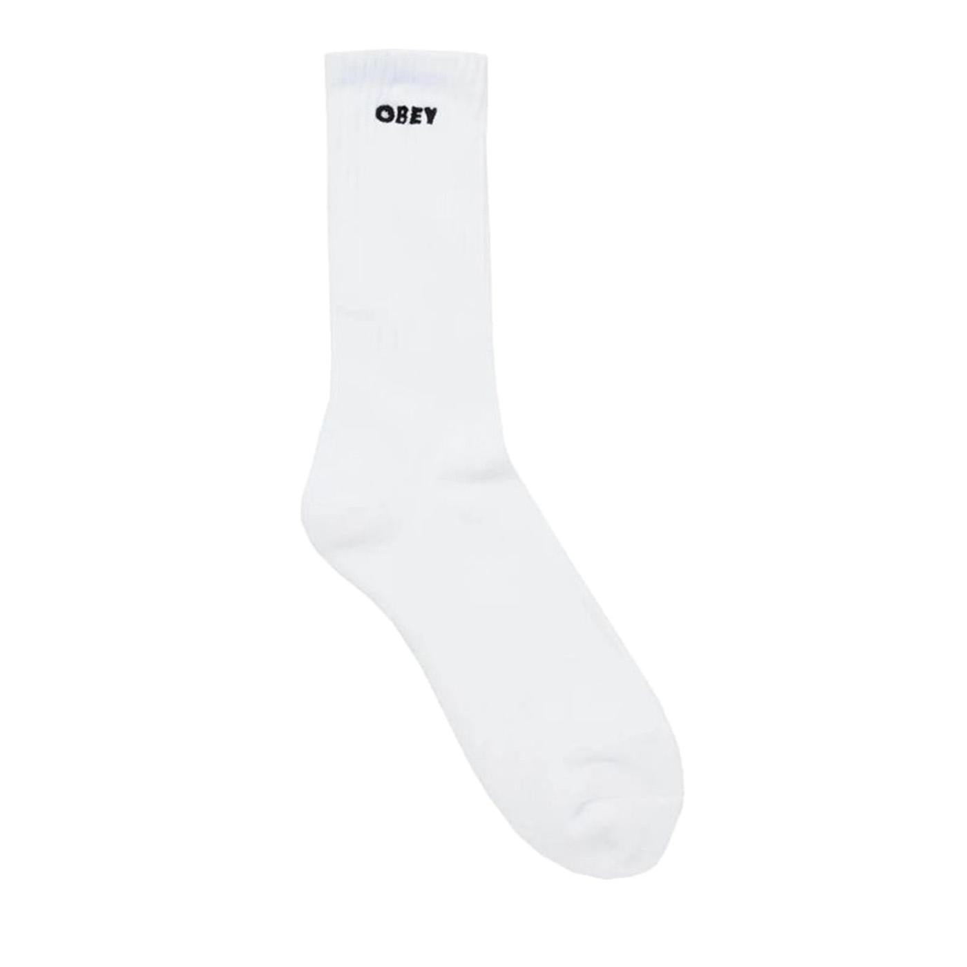 Obey Bold Socks - Calzini Bianchi 100260144 WHT OBEY 