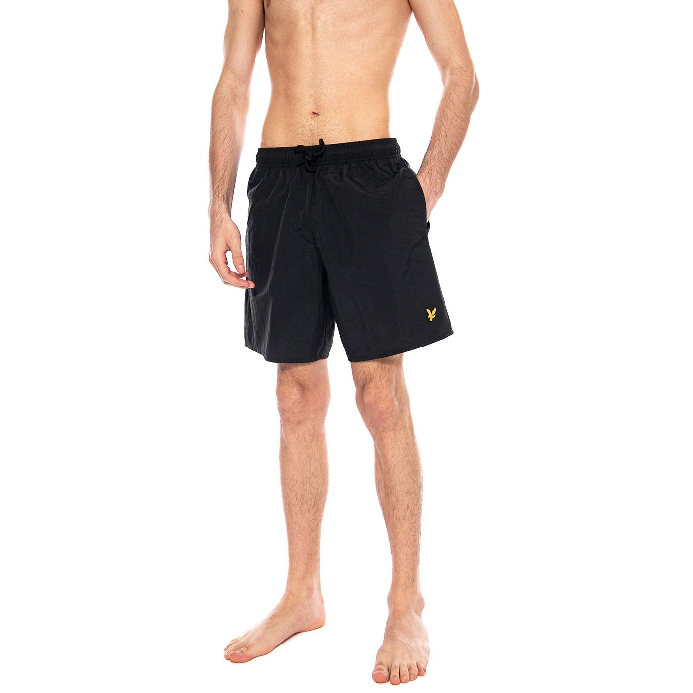 Plain Swim Short Jet Black - Costume da Bagno Uomo Nero SH1204VB Z86 LYLE & SCOTT 