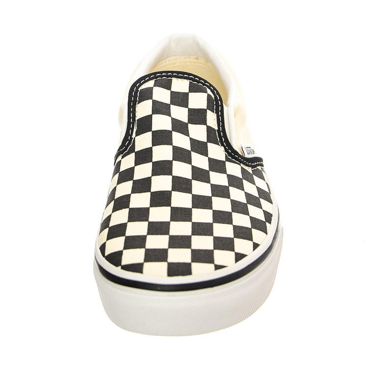 UY Classic Slip-On (Checkerboard) Black / White - Scarpe Slip-On Profilo Basso Bambino Nere / Bianche VN000ZBUEO11  VANS 