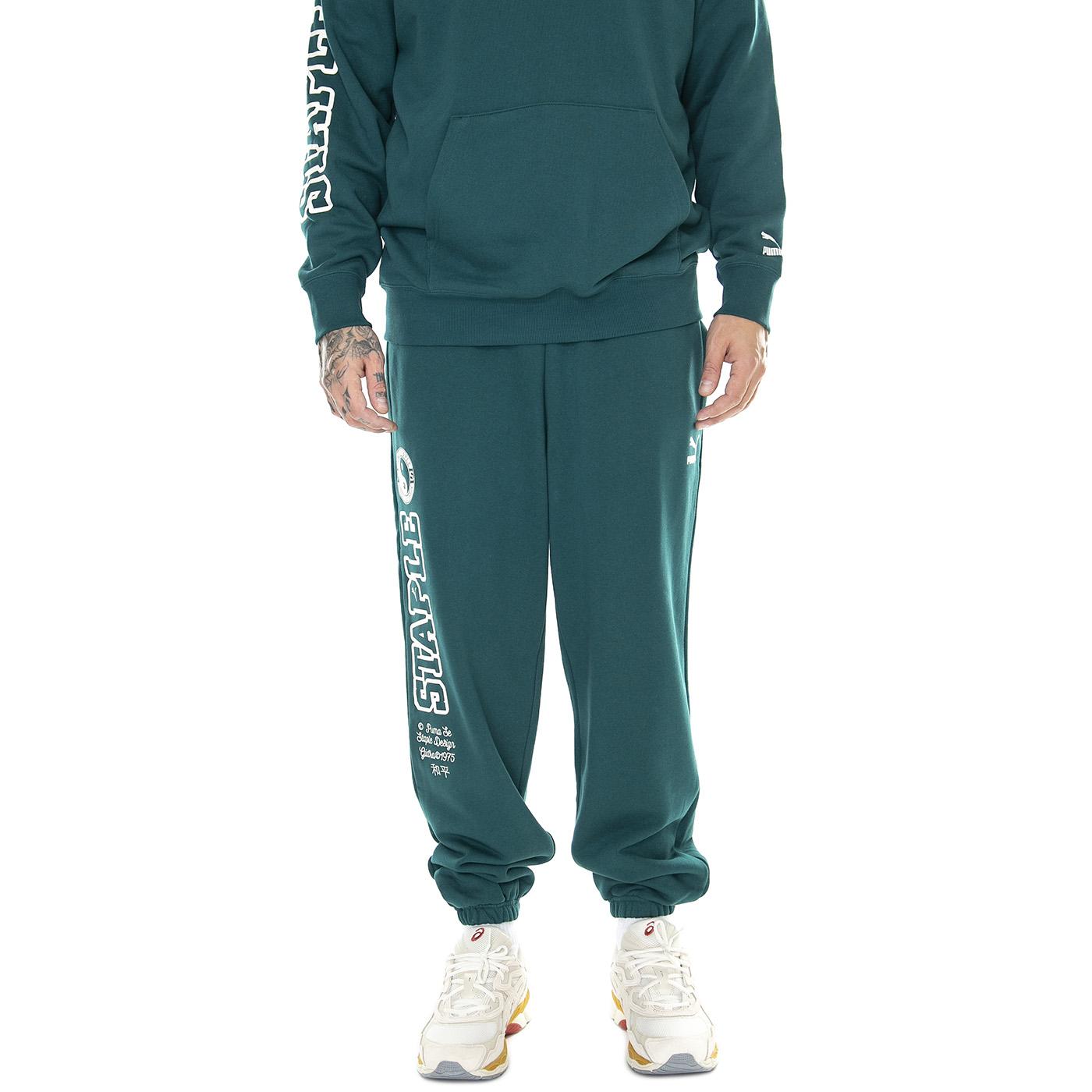 PUMA x STAPLE Sweatpants TR green - Pantaloni Uomo Verdi 622205-43  PUMA 