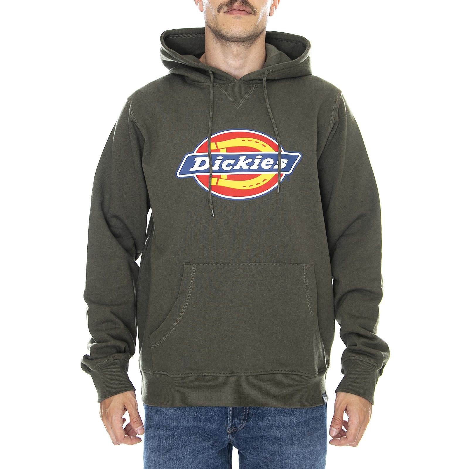 Nevada Hoodie - Dark Olive - Felpa con Cappuccio Uomo Verde 03 200062-DKO . DICKIES 