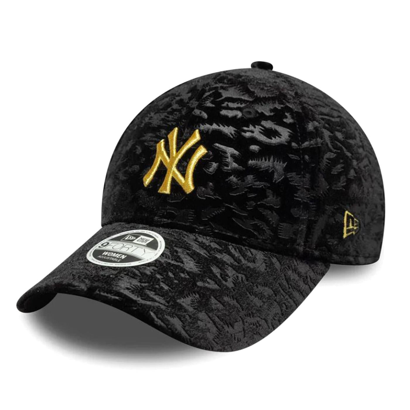 Female Leo Velour Metallic 9FORTY® New York Yankees Black - Cappellino con Visiera Nero 60758950 BLK NEW ERA 