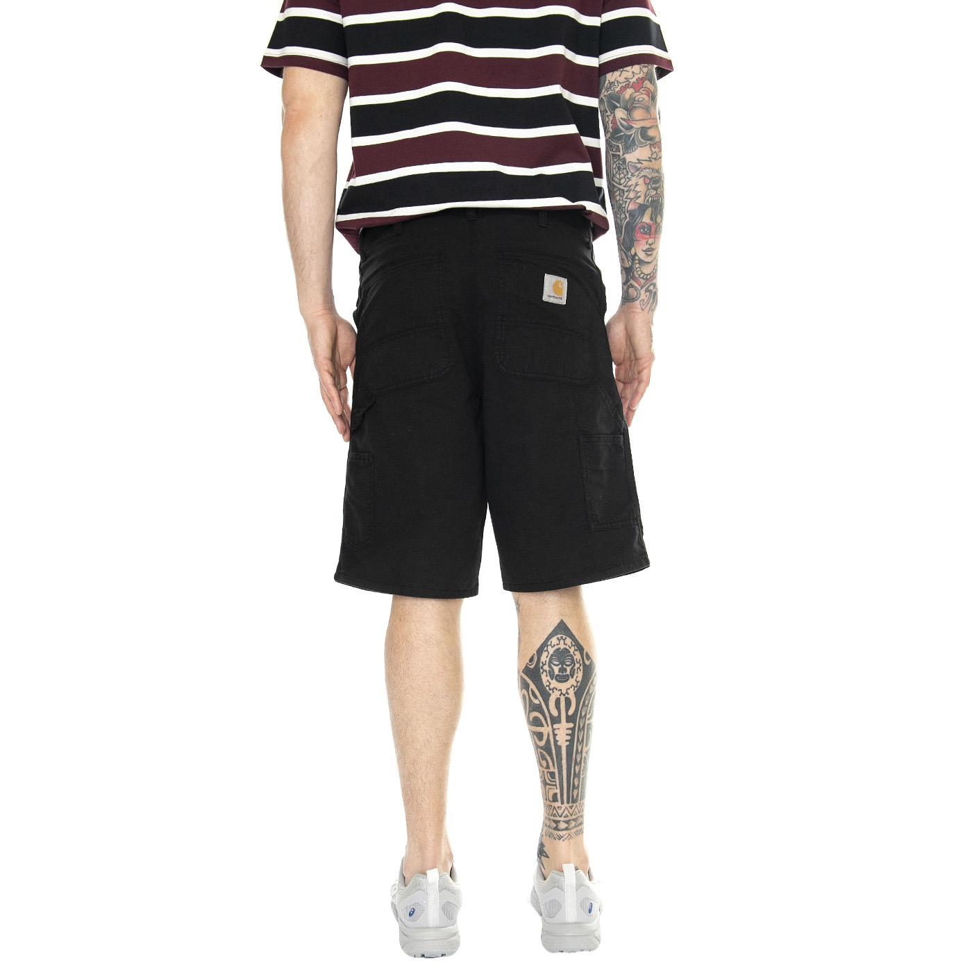 Single Knee Short Black /garment dyed - Bermuda Uomo Neri I031504.89GD  CARHARTT WIP 