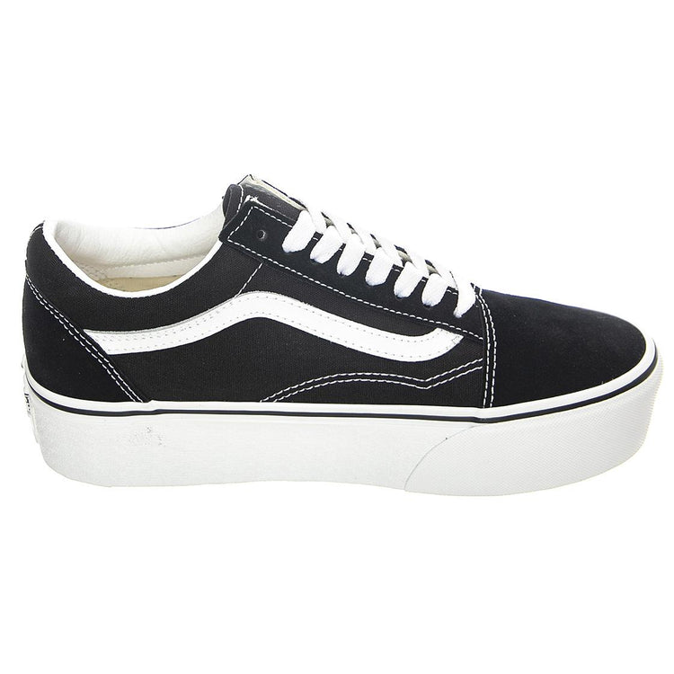 Womens UA Old Skool Stackform SUCV Black / White Lace-Up Shoes VN0A7Q5M6BT1  VANS 
