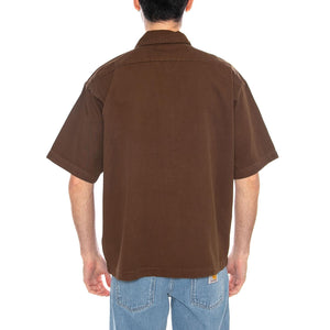 247 GD Work Shirt SS Brown - Camicia Maniche Corte Uomo Marrone DK0A88N9 0TB DICKIES 