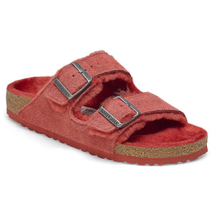 W' Arizona Shearling Sienna Red, Suede Leather Sandals - Sandali Donna Rossi 1025710  BIRKENSTOCK 