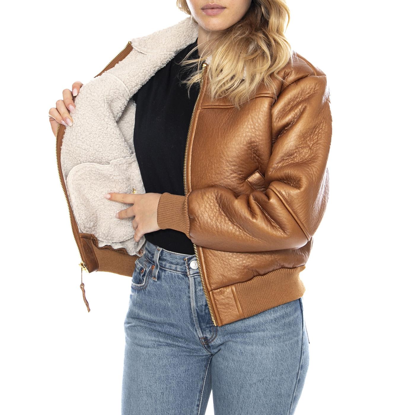 B-15 MOD -- Giacca Donna Cammello F258007 370 ALPHA INDUSTRIES 