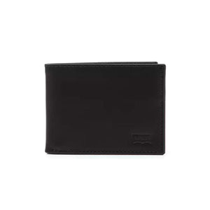 Batwing Bifold ID Caviat Leather Black - Portafogli Nero D5489-0002  LEVIS 