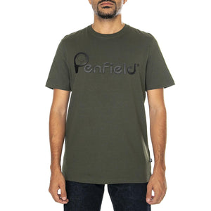 Penfield Bear Chest Print T-Sh Forest Night - Maglietta Girocollo Uomo Verde PFD0019-407  PENFIELD 