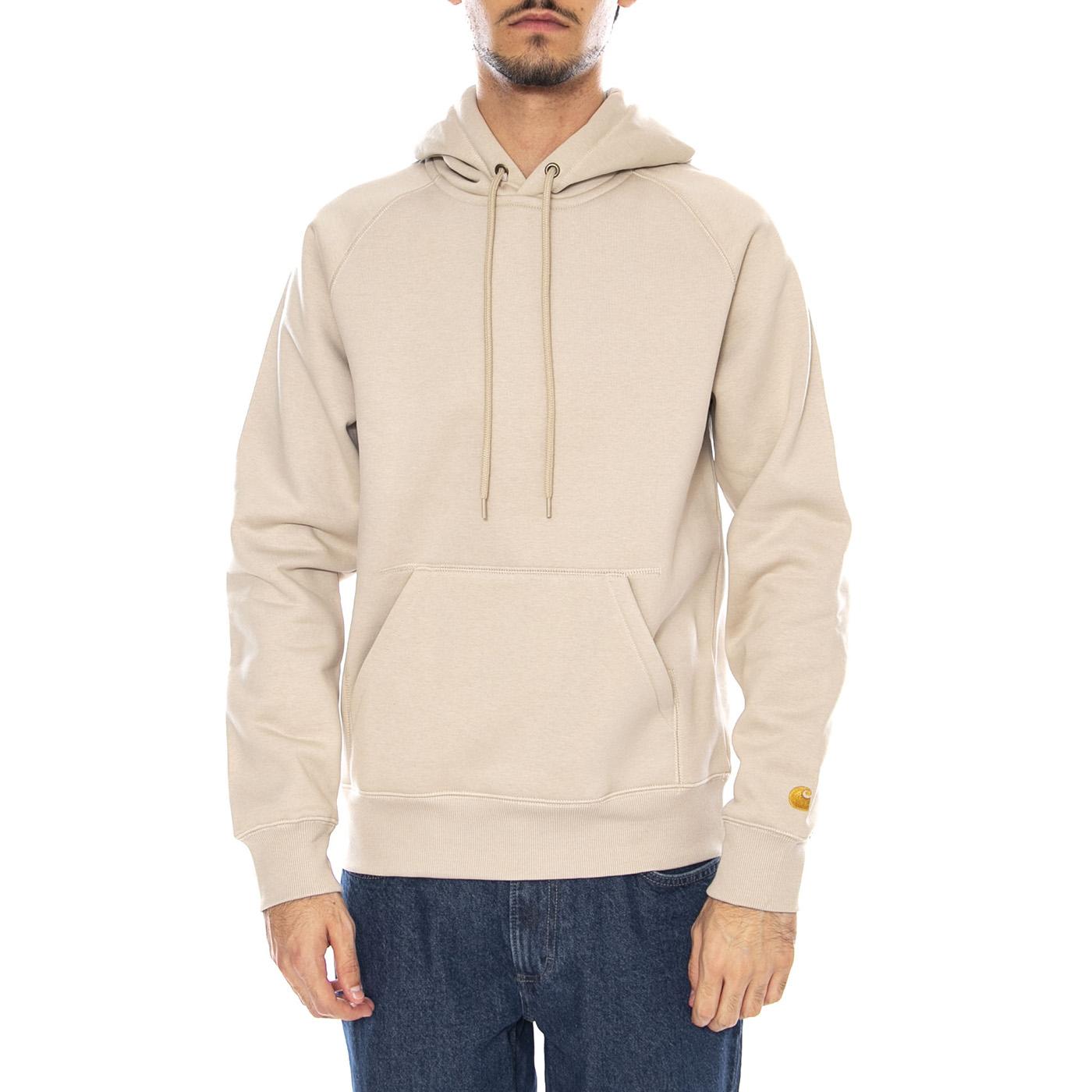 Hooded Chase Sweat Fleur De Sel / Gold - Felpa con Cappuccio Uomo Beige I033661.38AXX  CARHARTT WIP 