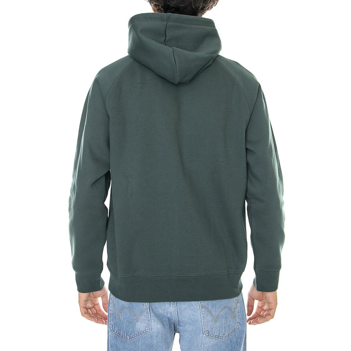 Hooded Chase Sweat Juniper / Gold - Felpa con Cappuccio Uomo Verde I026384-0XXXX  CARHARTT WIP 