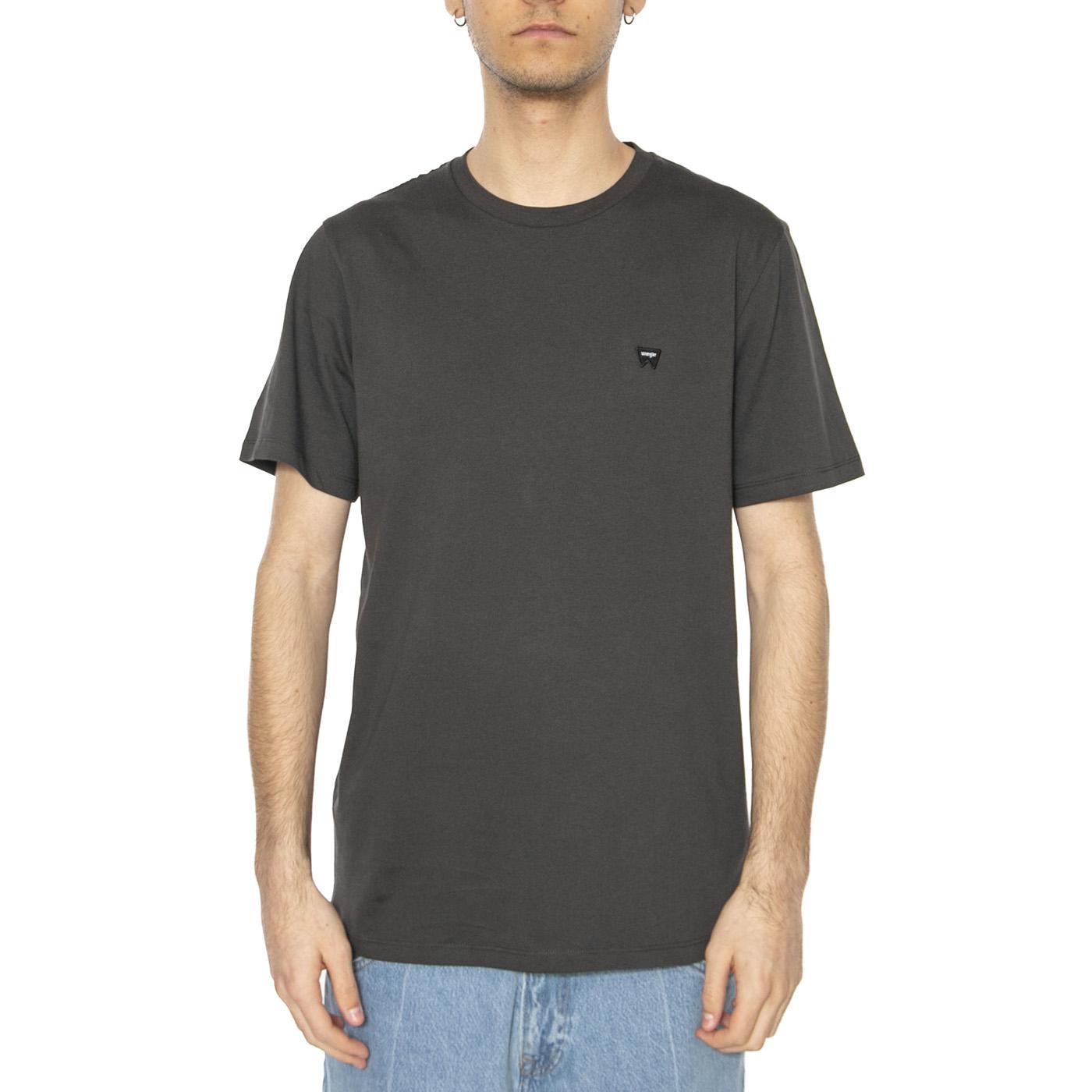 Sign Off Tee Faded Black - Maglietta Girocollo Uomo Nera 112351320  WRANGLER 