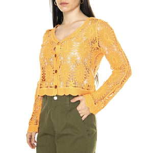Knitted Cardigan - Cardigan Donna Arancione 85109704-153  MD'M 
