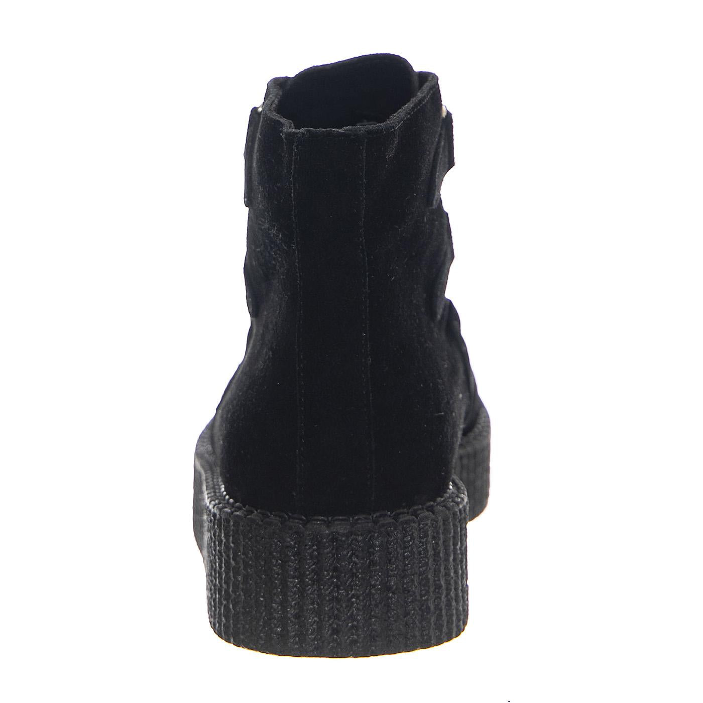 Wulfurn High Black Suede - Scarpe Stringate Profilo Basso Donna Nere 24458_4  UNDERGROUND 