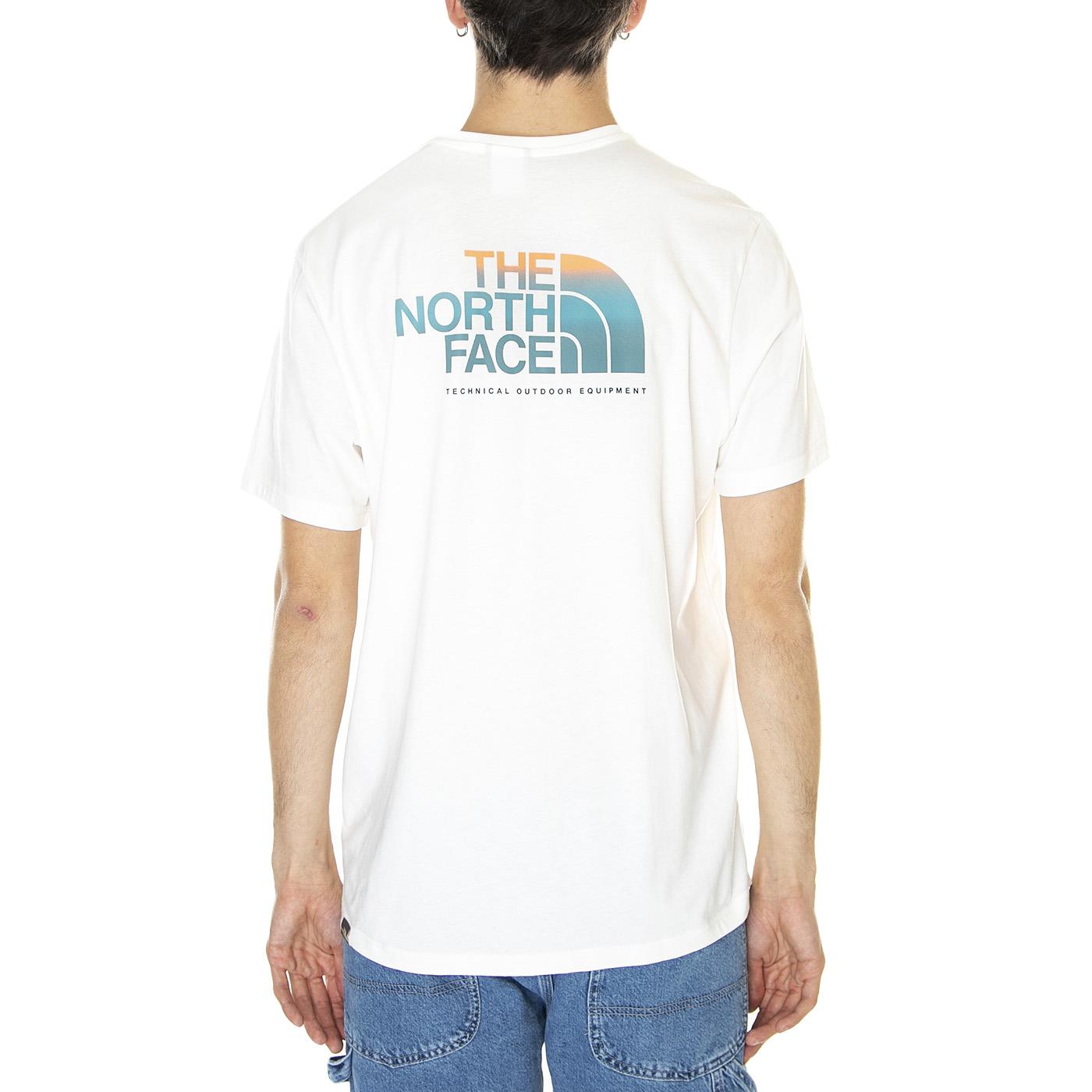 M' D2 Graphic S/S Tee - EU Gardenia White - Maglietta Girocollo Uomo Nera NF0A83FQN3N1  THE NORTH FACE 
