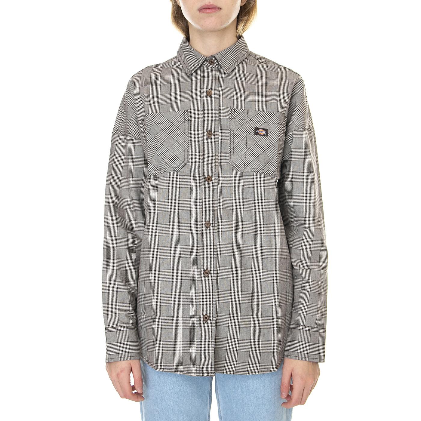 W' Bakerhill Shirt Dark Brown - Camicia Donna Multicolore DK0A4Y15DBX1  DICKIES 