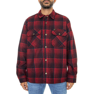 101 Wool Overshirt Salsa-L93BCFDG - Camicia Uomo Rossa / Multicolore 112322531  LEE 