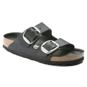 Arizona Big Buckle Oiled Leather - Sandali Uomo / Donna Neri 1011075  BIRKENSTOCK 