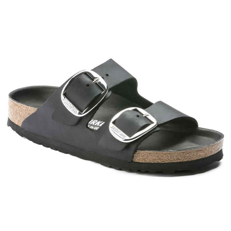 Arizona Big Buckle Oiled Leather - Sandali Uomo / Donna Neri 1011075  BIRKENSTOCK 