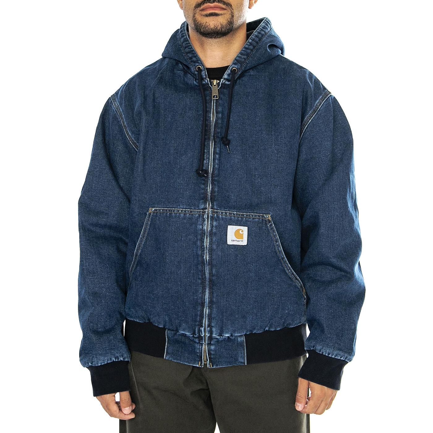 OG Active Jacket Blue stone washed - Giacca con Cappuccio Uomo Denim Jeans Blu I032232.0106  CARHARTT WIP 