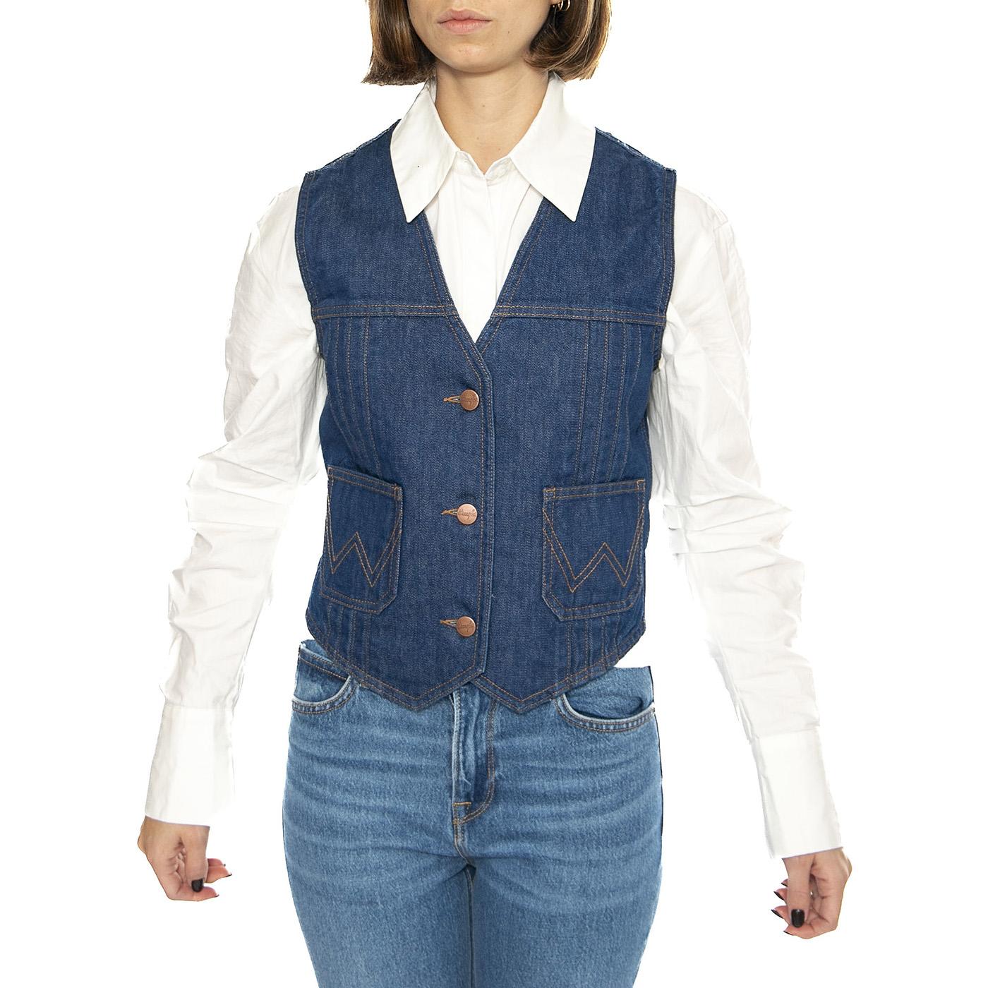 Femme Vest Unworn - Gilet Donna Blu 112356495-BLUE  WRANGLER 