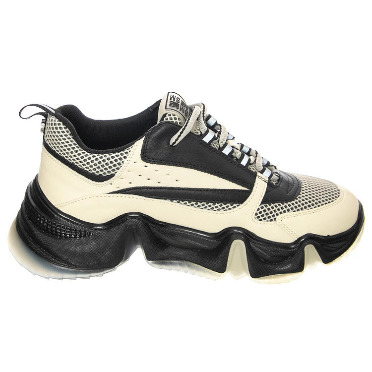 City Soul Blk / Bone - Scarpe Stringate Profilo Basso Donna Bianche / Nere / Multicolore SMPCITY SOUL-BLKBON  STEVE MADDEN 