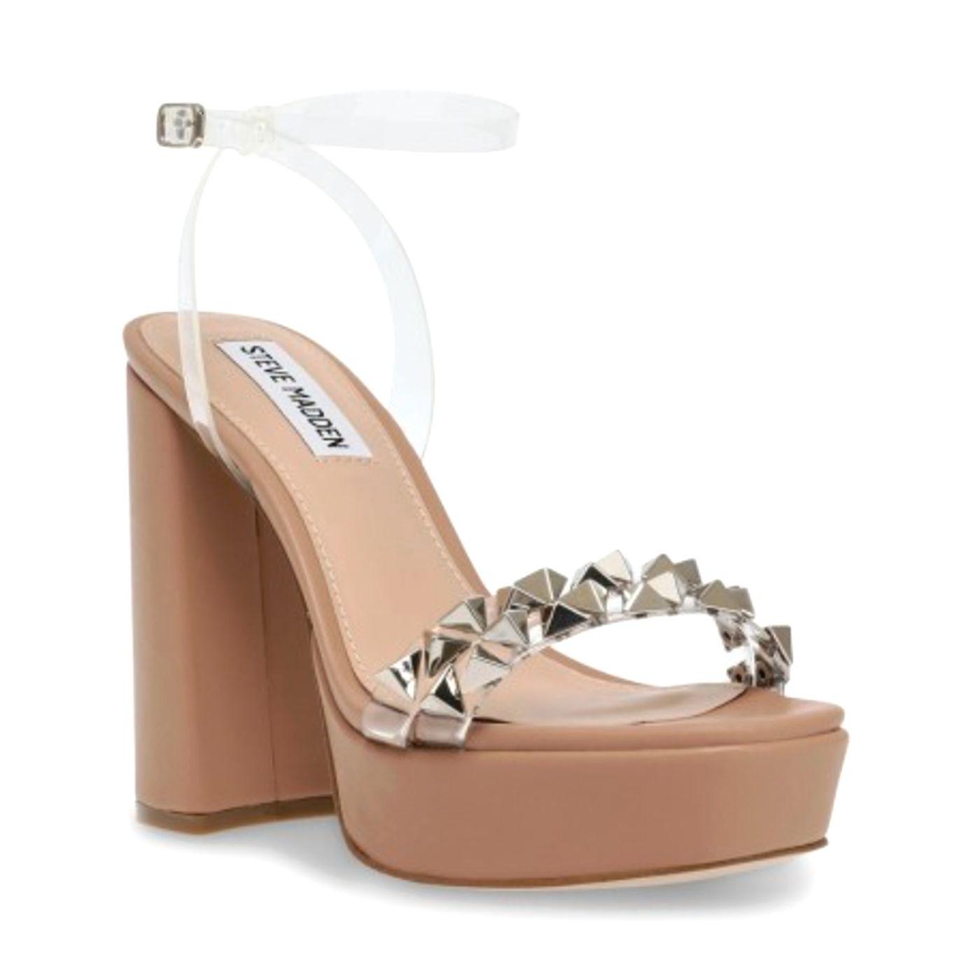 LOCKETT CLEAR NUDE - Sandalo Donna Clear SMSLOCKETT-CLE . STEVE MADDEN 