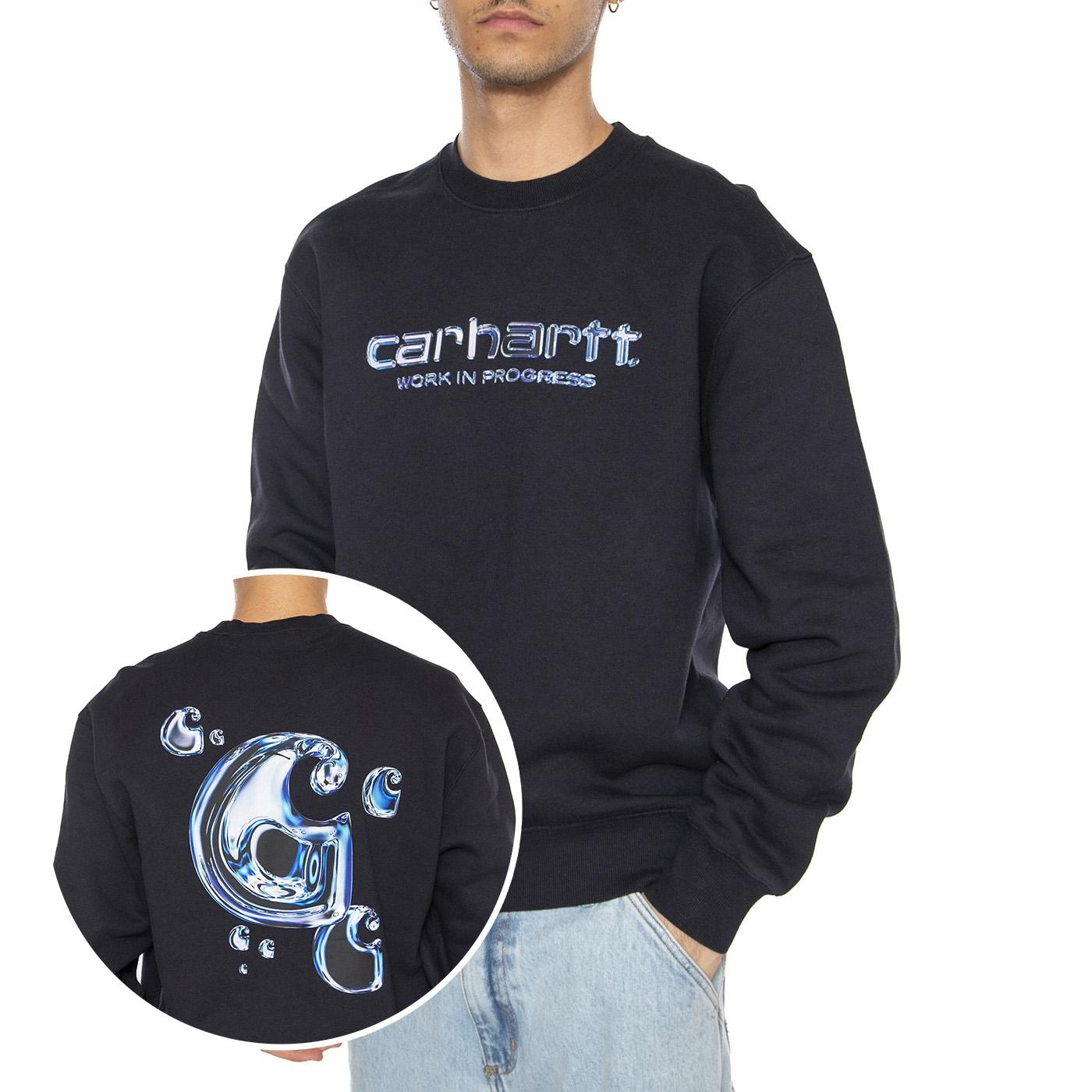 Solar Chrome Sweat Dark Navy - Felpa Girocollo Uomo Blu I035189.1CXX  CARHARTT WIP 