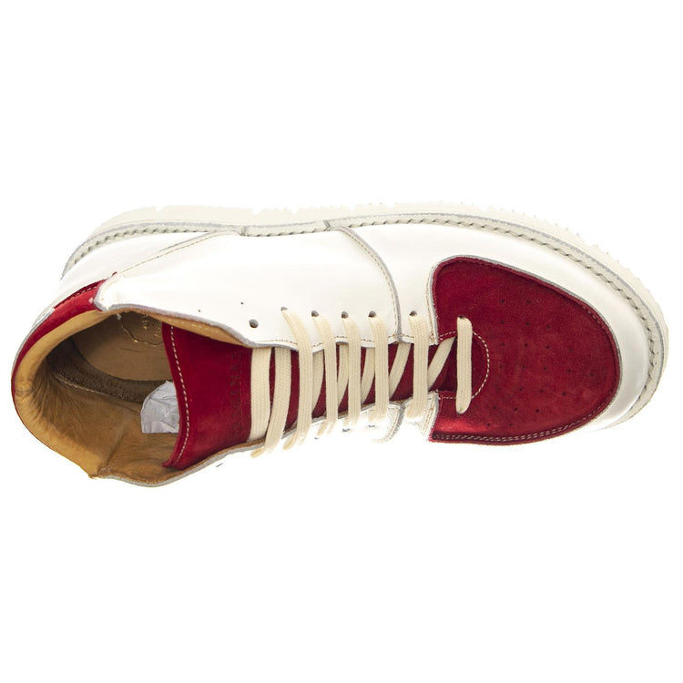 Considered White Red - Scarpe Stringate Profilo Alto Donna Bianche OGSCONSIDERED-WHTRED  ORIGINAL GRADE 