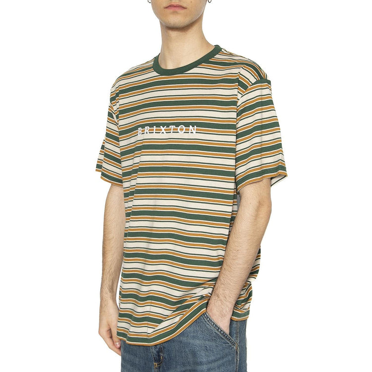 Hilt Alpha Line S/S Knit - Maglietta Girocollo Uomo Multicolore 02960-PNGBB . BRIXTON 