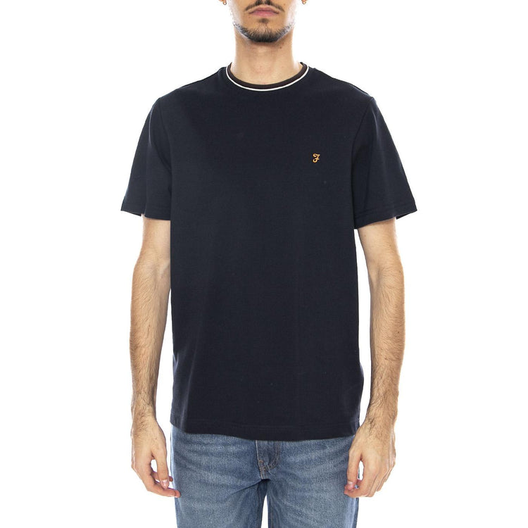 Elton Tee - Maglietta Uomo Girocollo Gold True Navy F4KFF054 412 FARAH 