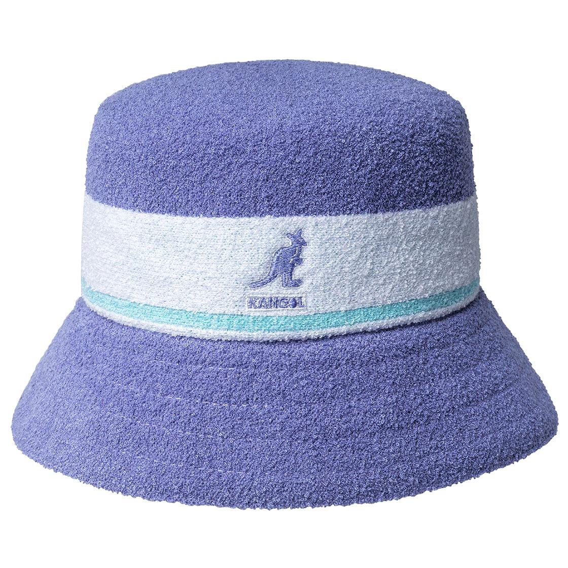 Bermuda Stripe Bucket - Cappellino da Pescatore Viola / Bianco / Iced Lilac K3326ST-IL525  KANGOL 