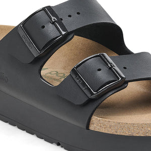 Arizona Platform Black Veg, Birko Flor - Sandali Donna Neri 1027395  BIRKENSTOCK 