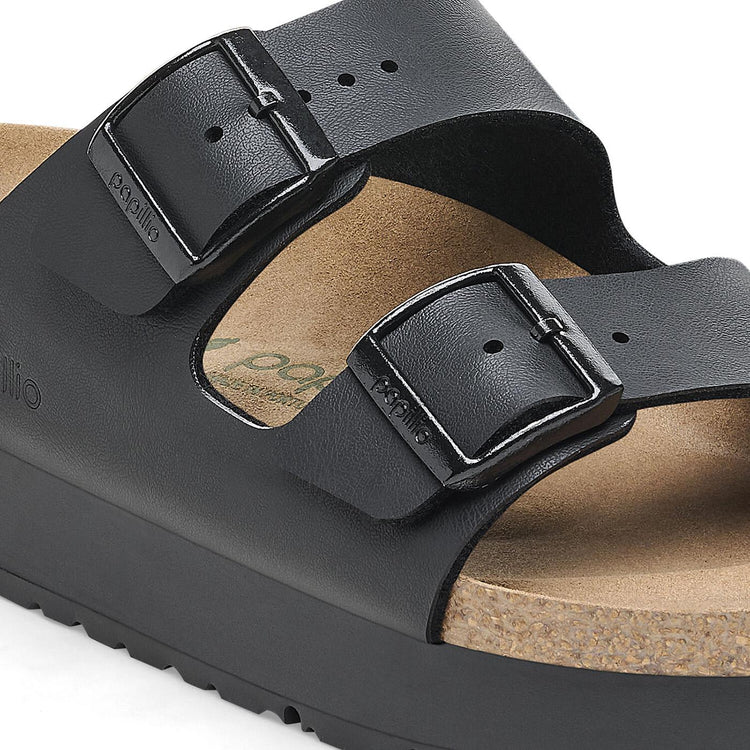 Arizona Platform Black Veg, Birko Flor - Sandali Donna Neri 1027395  BIRKENSTOCK 