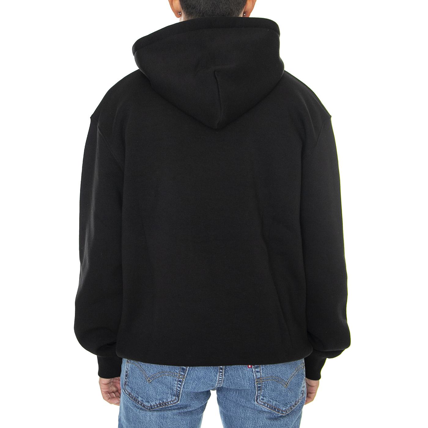 No More Space Hoodie Black - Felpa con Cappuccio Uomo Nera HDY0107BLK  DOOMSDAY 