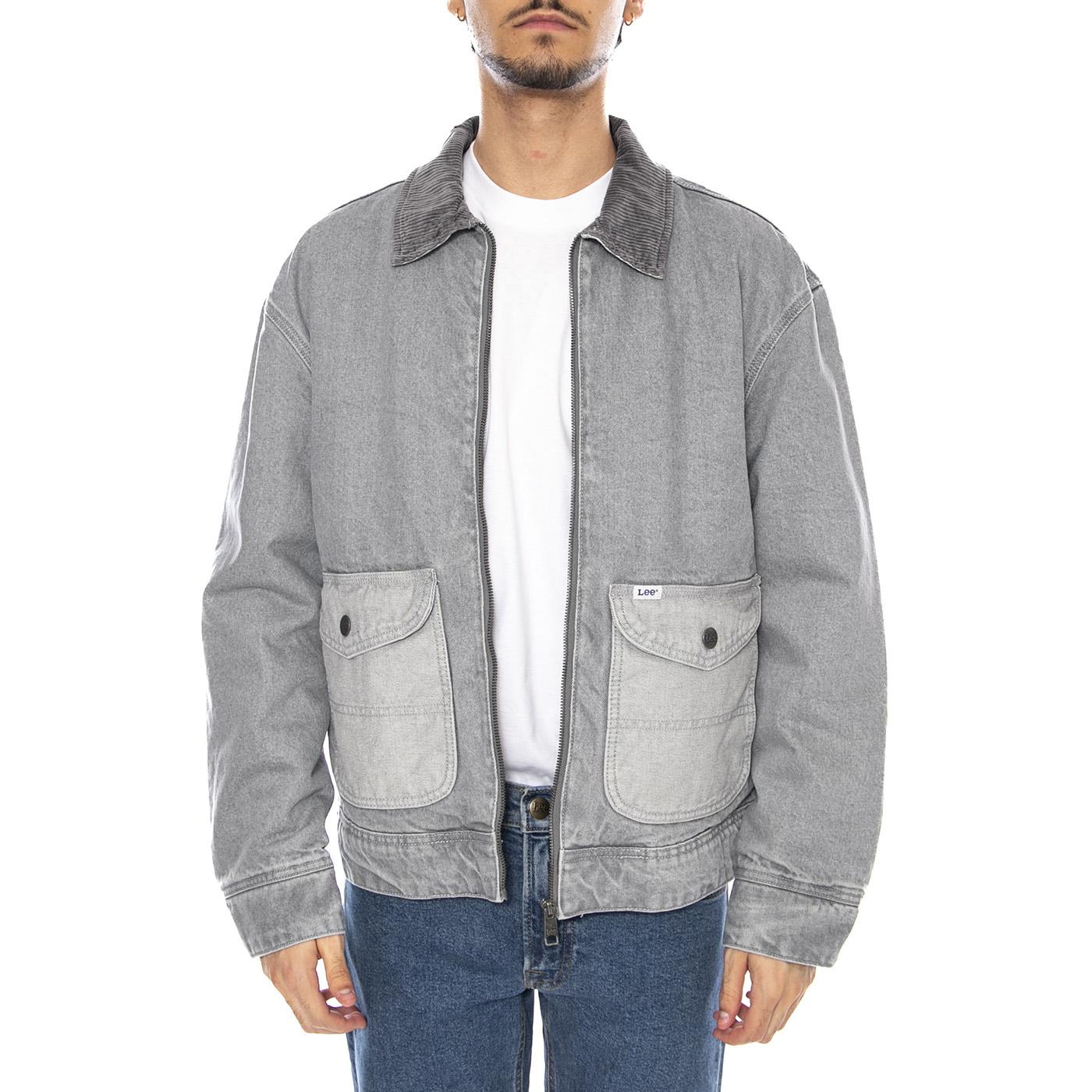 91U Utility Jacket Geminy Grey - Giacca Denim Jeans Uomo Grigia 112370527 . LEE 