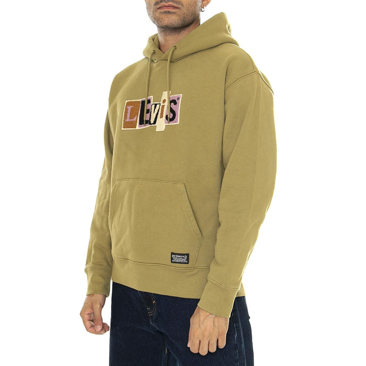 Skate Hooded Sweatshirt Green Moss - Felpa con Cappuccio Uomo Verde A1008-0006  LEVIS 