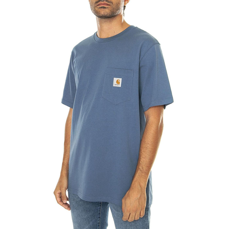 S/S Pocket T-Shirt Positano - Maglietta Girocollo Uomo Blu I030434.2BTXX  CARHARTT WIP 