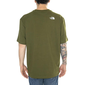 M NSE Patch S/S Tee Forest Olive - Maglietta Girocollo Uomo Verde NF0A87DAPIB1  THE NORTH FACE 