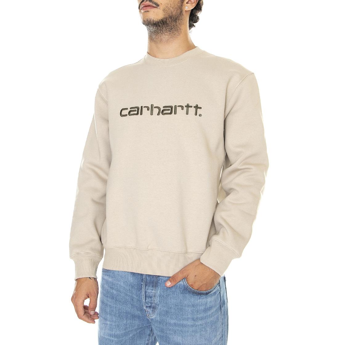 Carhartt Sweat Wall / Cypress - Felpa Girocollo Uomo Beige I030229-12BXX  CARHARTT WIP 