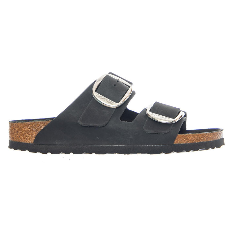 Arizona Big Buckle Oiled Leather Narrow Fit - Sandali Donna Neri 1011075 BLK BIRKENSTOCK 